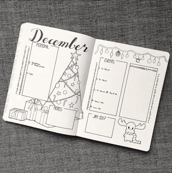 15 Christmas Bullet Journal Layout Ideas FREE Printable Christmas 