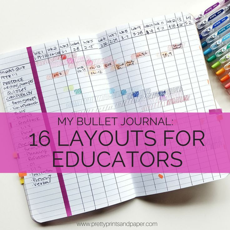 16 Bullet Journal Layouts For Educators Bullet Journal Teacher 