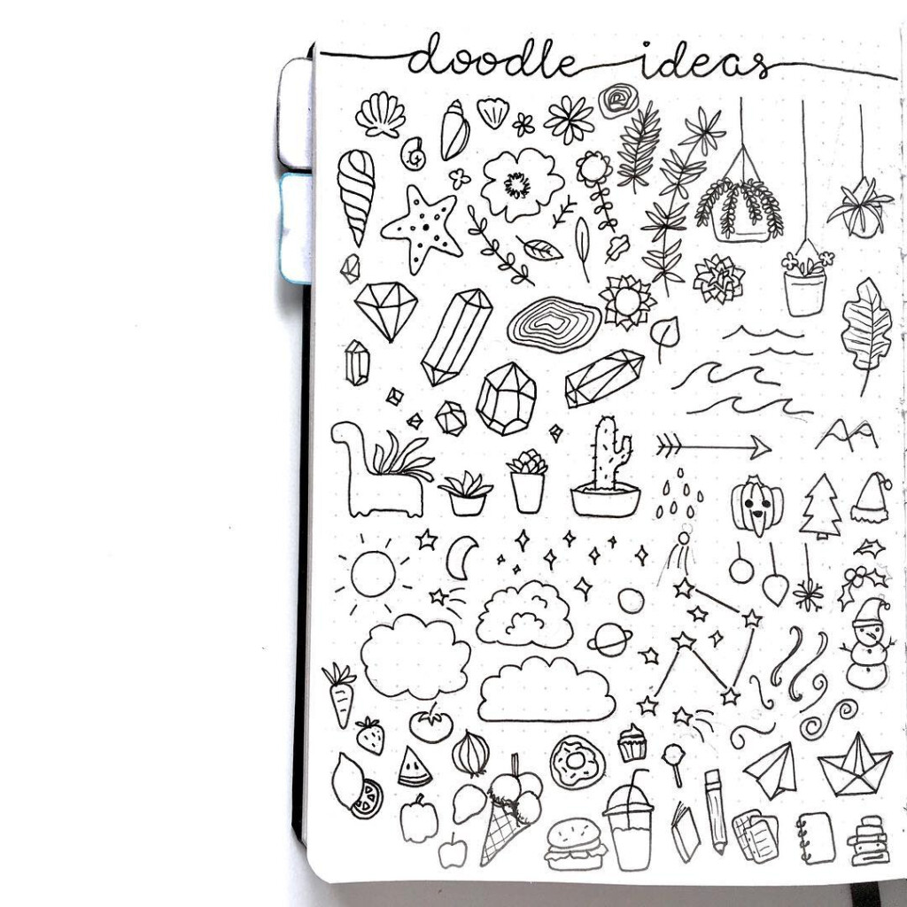 200 Doodle Ideas To Try In Your Bullet Journal TheFab20s