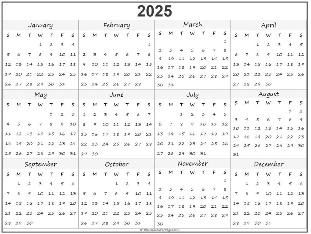 2025 Calendar Printable