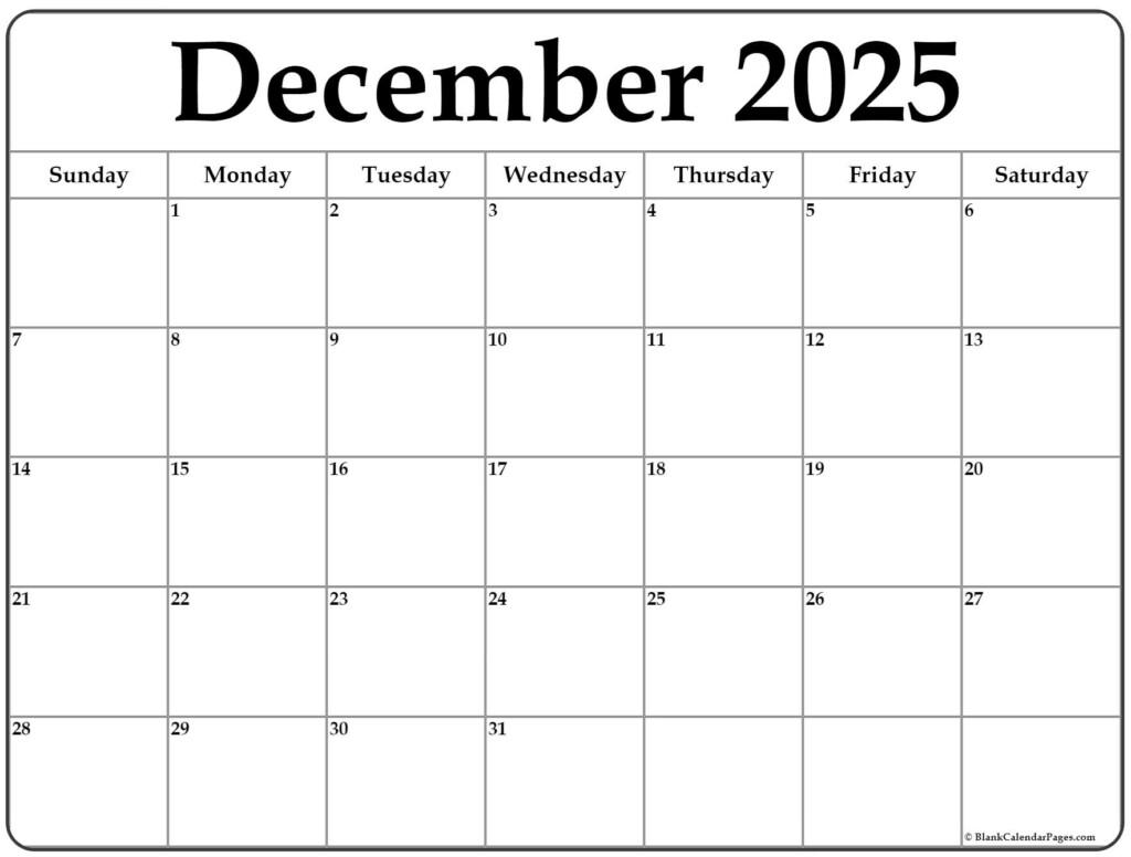 2025 December Printable Calendar A Comprehensive Guide To Free 