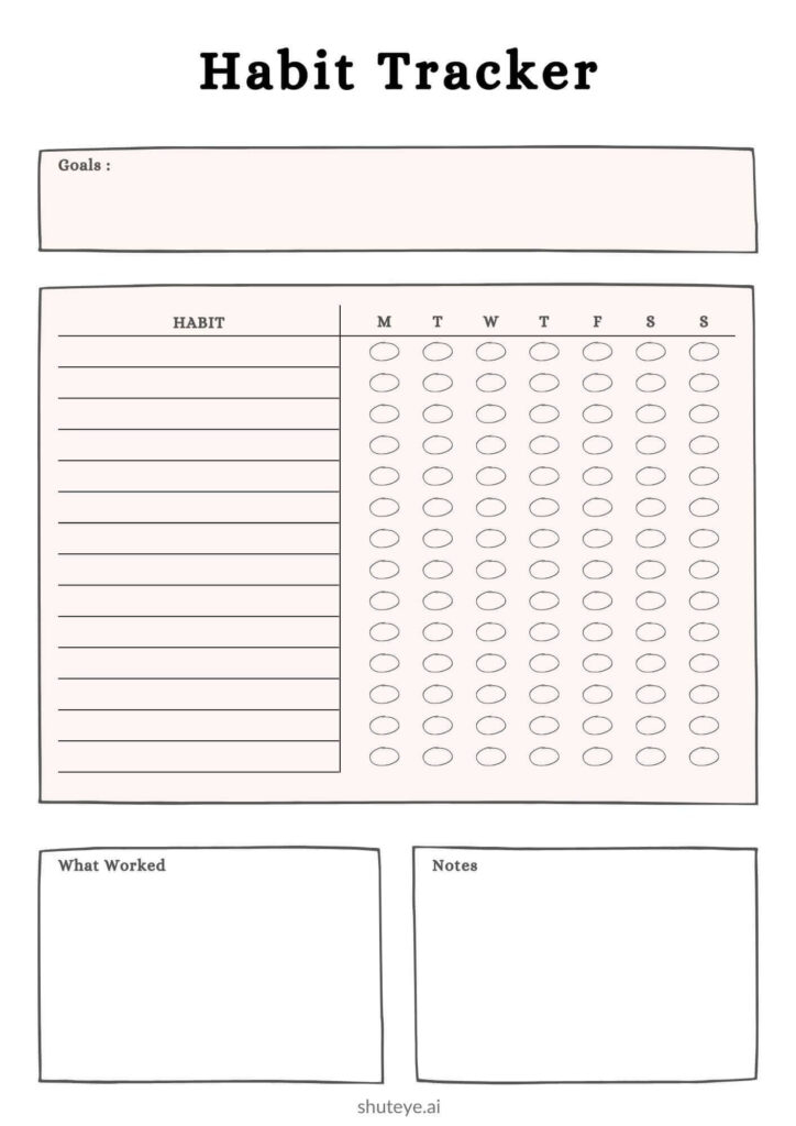 21 Free Printable Habit Tracker Bullet Journal Ideas