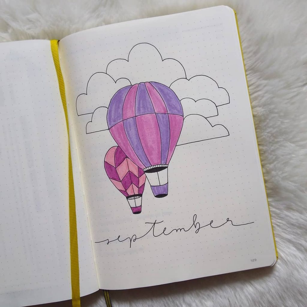 30 Bullet Journal Hot Air Balloon Theme Ideas The Creatives Hour