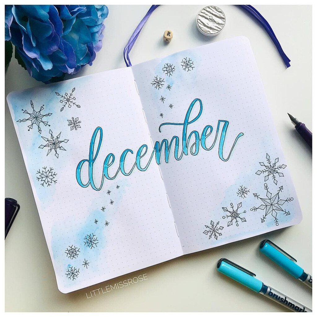 33 December Bullet Journal Cover Page Ideas You Need To See 