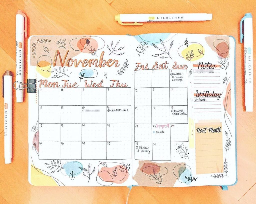 35 Gorgeous Bullet Journal Monthly Spreads You ll Love