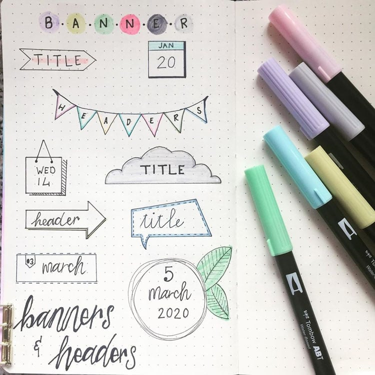 35 Stunning Bullet Journal Header And Title Ideas Beautiful Dawn Designs