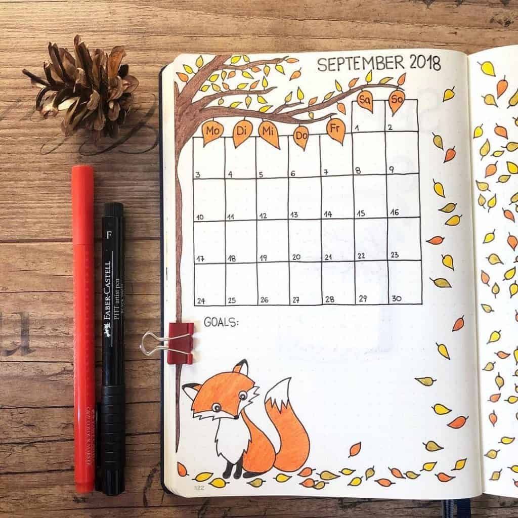 45 Foxy And Sly Fox Themed Bullet Journal Ideas My Inner Creative