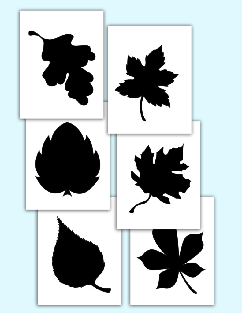 6 Free Fall Leaf Stencils Printable PDFs 