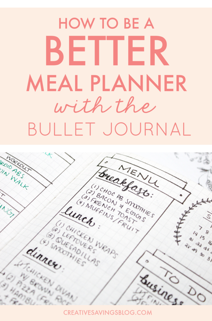 7 Meal Plan Bullet Journal Layouts To Become A Better Meal Planner