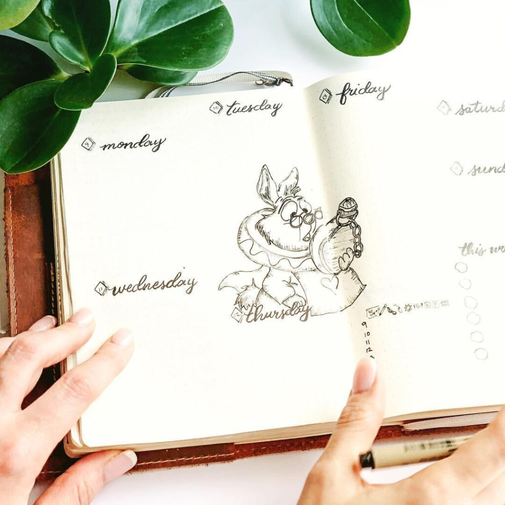 Alice In Wonderland Bullet Journal Layout disney bulletjournal 