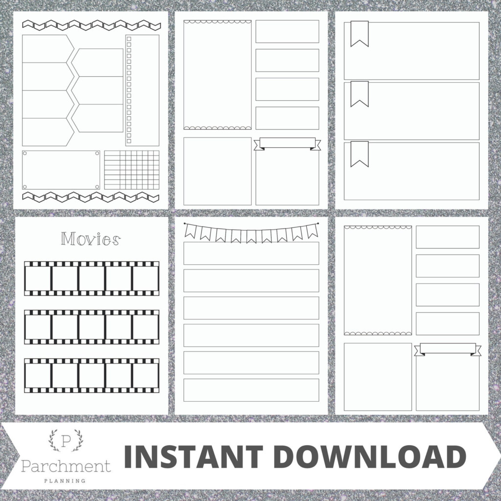 Blank Bullet Journal Printables