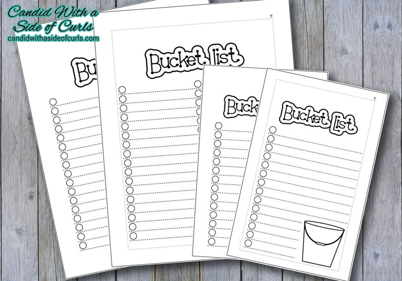 Bucket List Bullet Journal Printable Pages Etsy