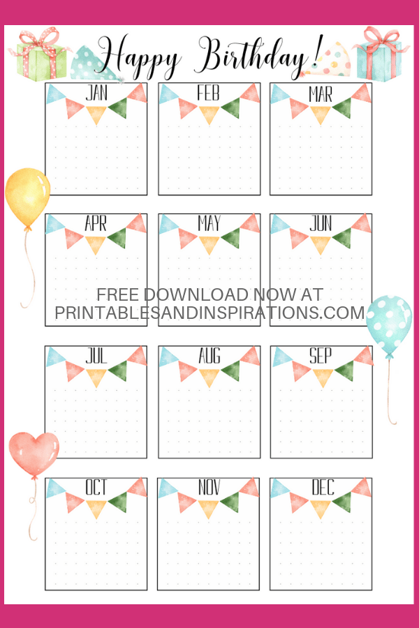 Bullet Journal Birthday Printables Artofit