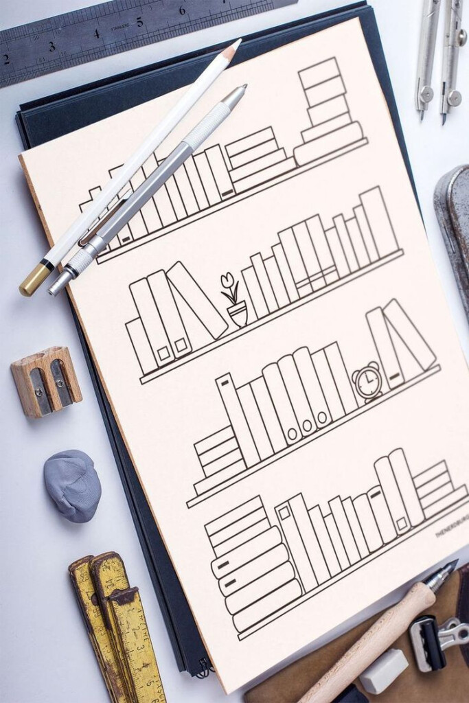 Bullet Journal Bookshelf Printable Free Customize And Print