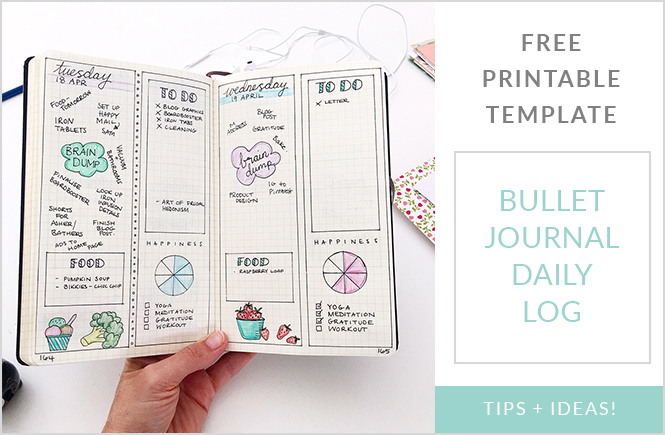 Bullet Journal Daily Log Free Printable Template Plus Tips And Ideas