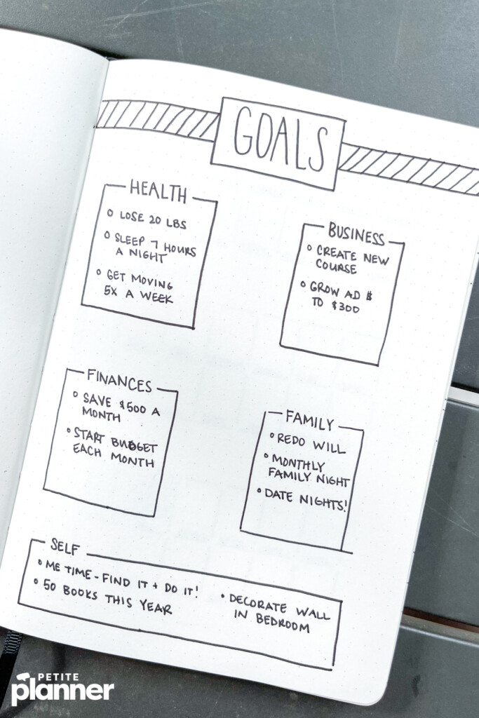 Bullet Journal Goals Pages MADE EASY To Help You Reach Any Goal 