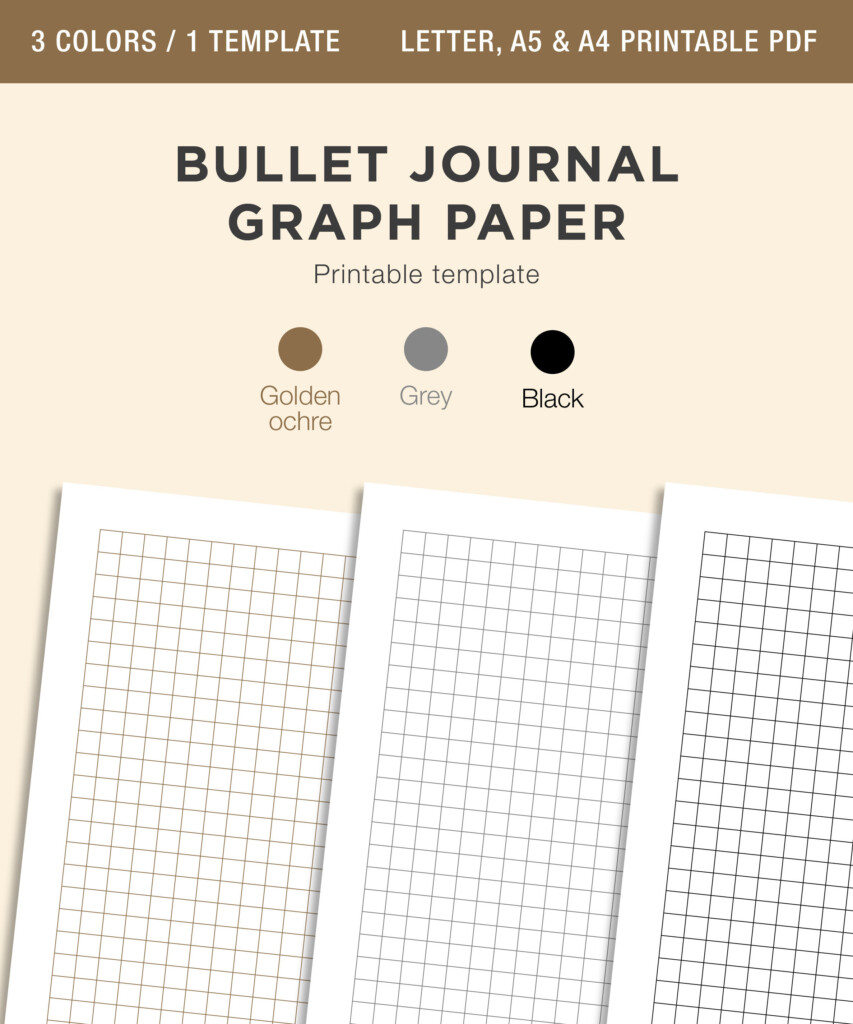 BULLET JOURNAL Graph Paper Printable Graph Paper Numbered Pages 