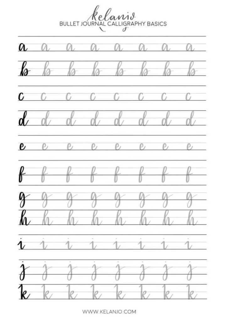 Bullet Journal Handwriting Practice Sheets Free Handwriting Worksheets