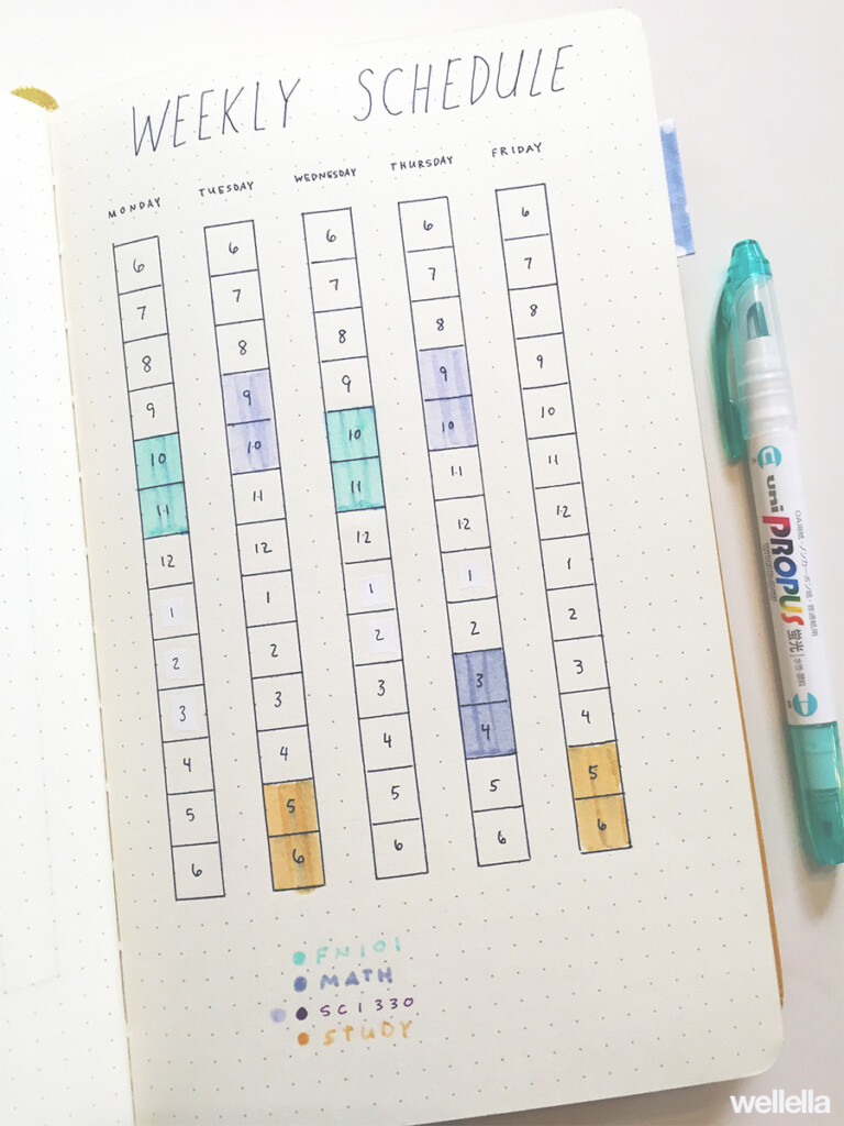 Bullet Journal Ideas For College Students Wellella A Blog About 