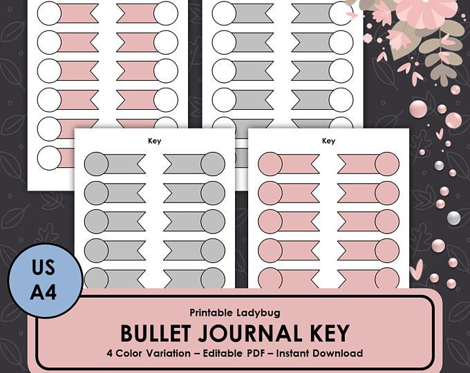 Bullet Journal Key Bullet Journal Legend Bullet Journal Planner Bullet 