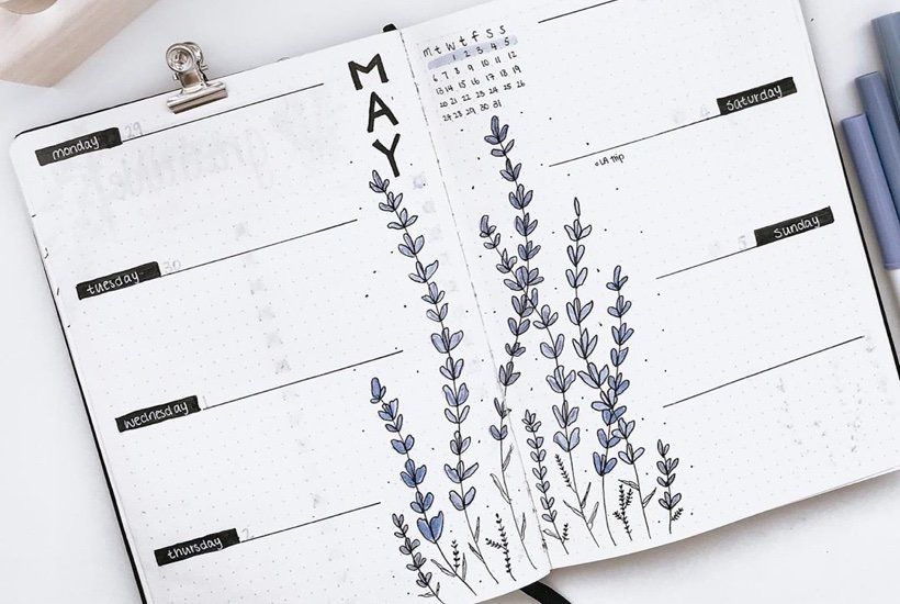 Bullet Journal Lavender Weekly Spread Artofit