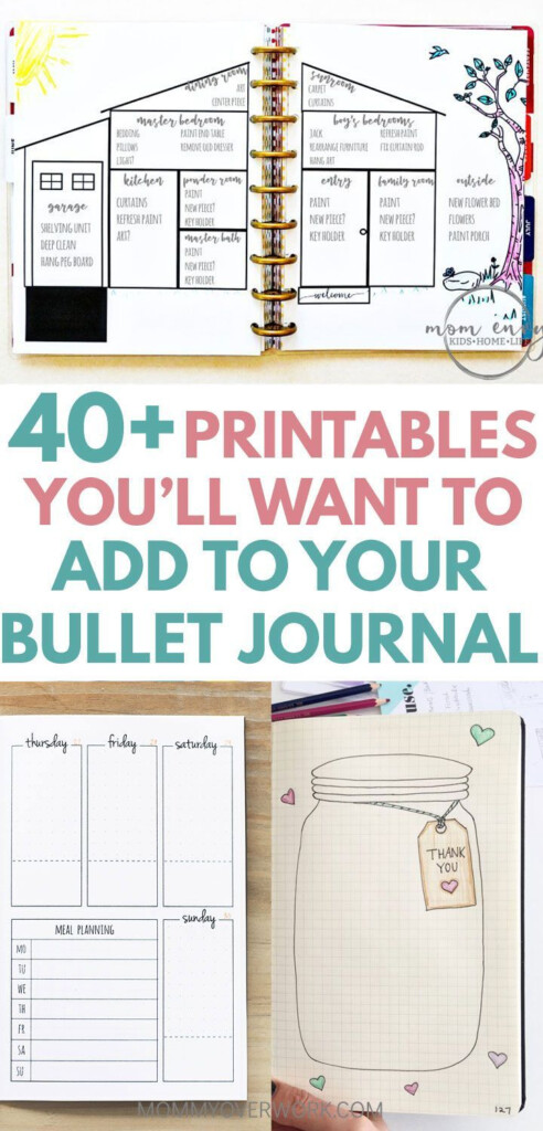 Bullet Journal Printables Free Select Whichever Is Easiest For You And 