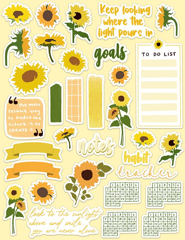 Bullet Journal Printables Stickers Printable Templates