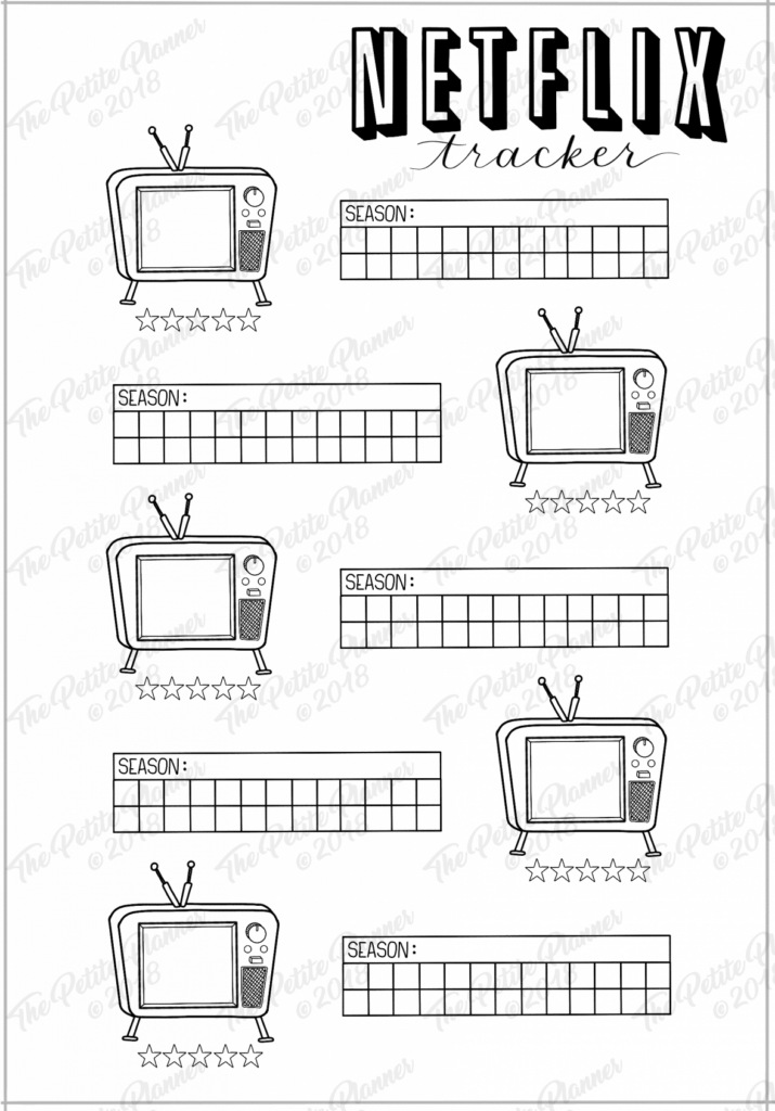 Bullet Journal Tv Tracker Printable Printable Templates