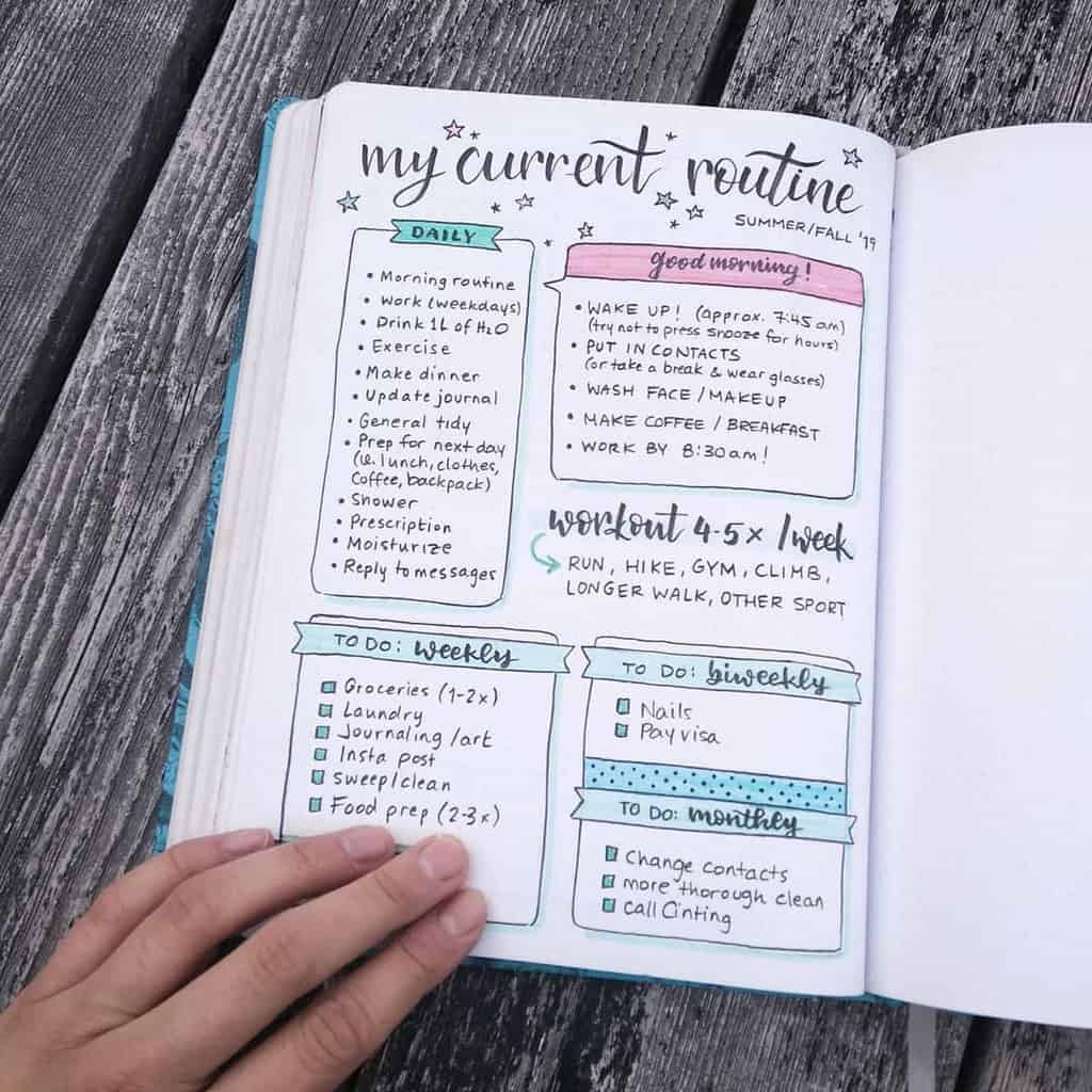 Creating Routines In Your Bullet Journal For Success And Structure 