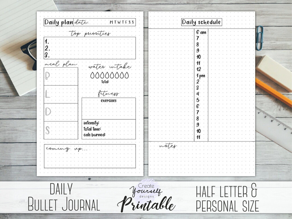 Daily Bullet Journal Template