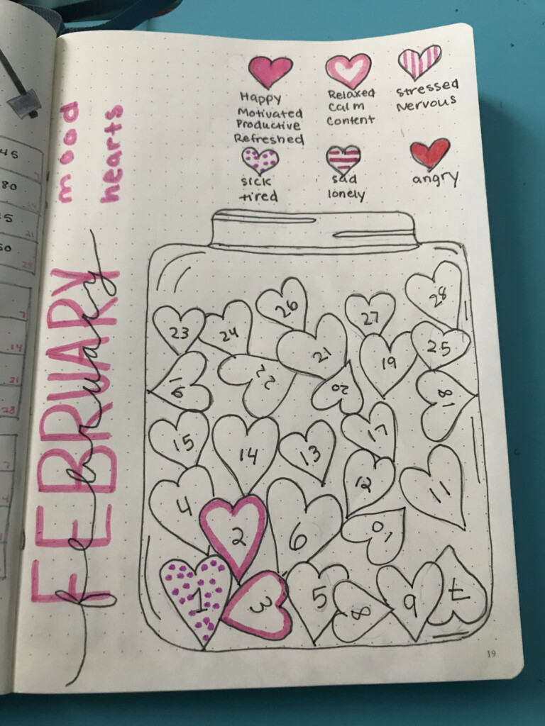 February Mood Tracker Printable