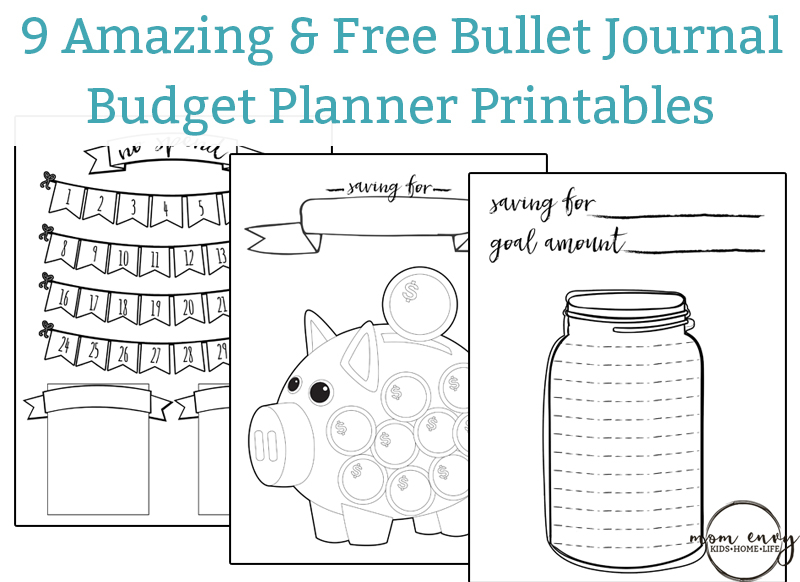 Free Budget Planner Printables 9 Free Bullet Journal Style Printables