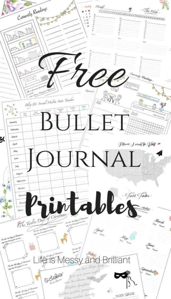 FREE Bullet Journal Printables Bullet Journal Layout Templates 