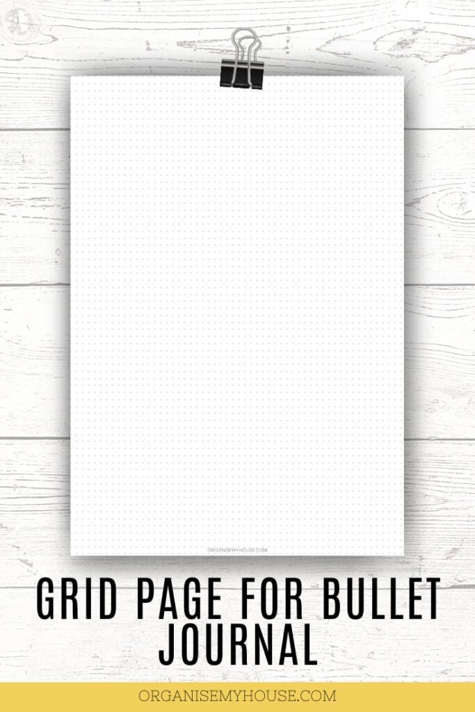 Free Full Page Bullet Journal Paper Printable Dot Grid