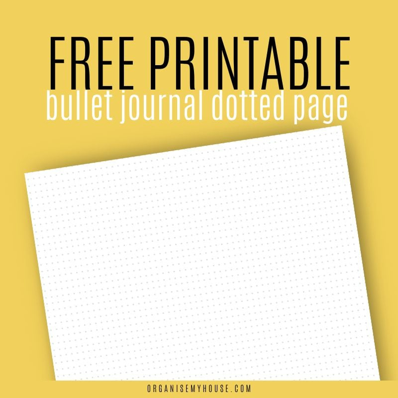 Free Full Page Bullet Journal Paper Printable Dot Grid