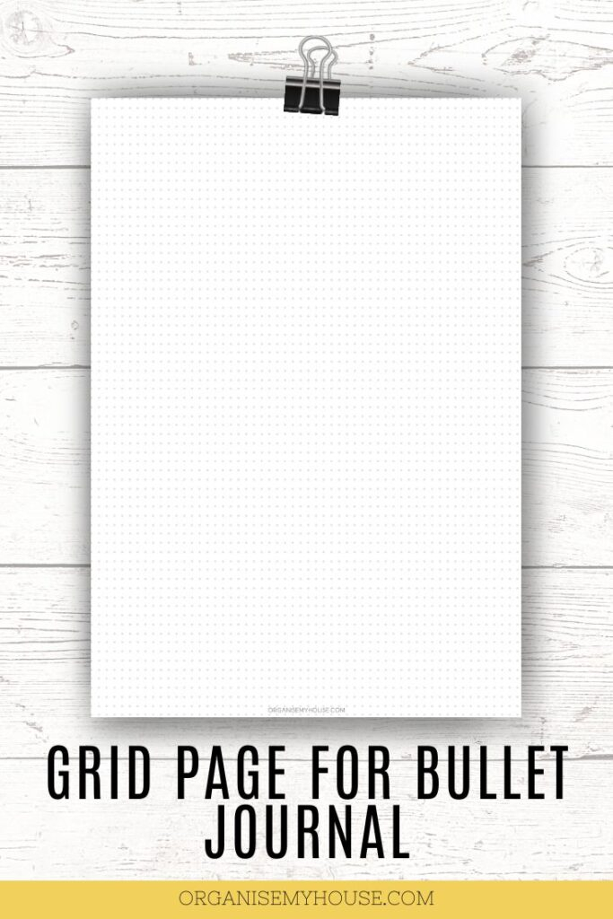 Free Full Page Bullet Journal Paper Printable Dot Grid