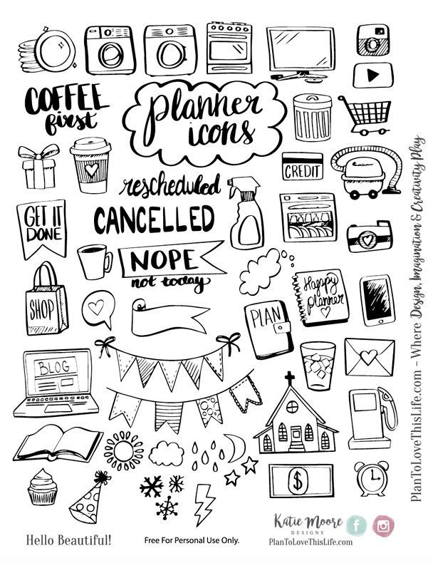 Free Hand Drawn Bullet Journal Printables FREE PRINTABLE TEMPLATES