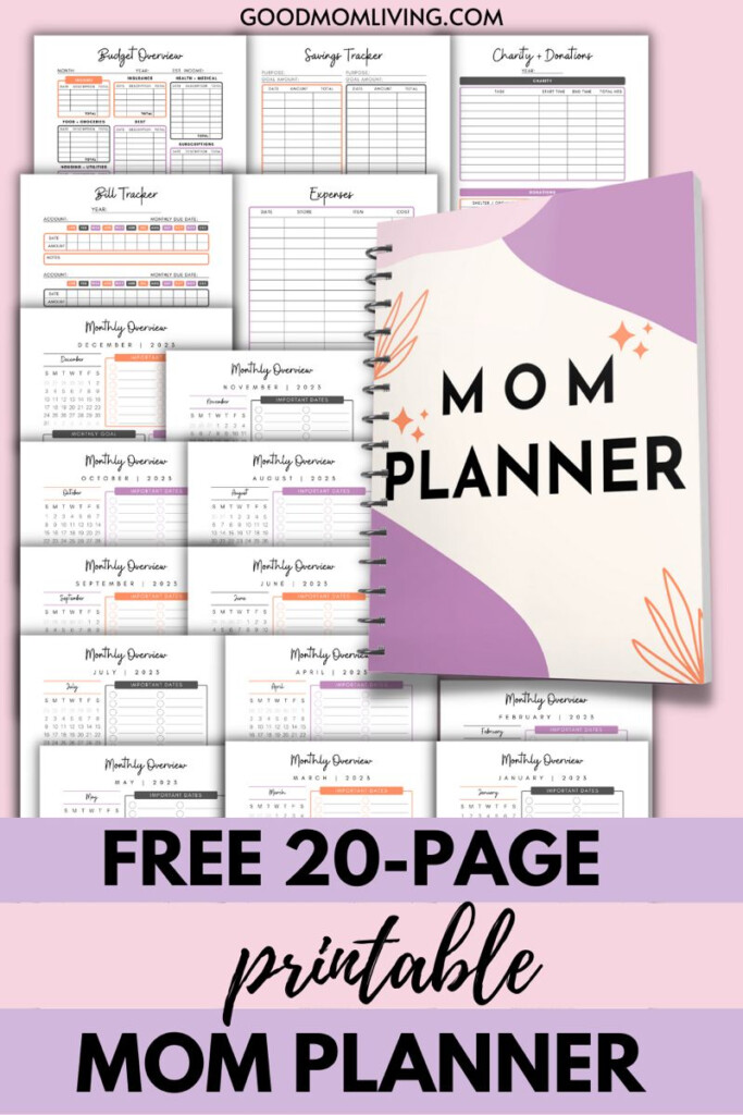 Free Mom Planner Printable Mommy Planner Budget Planner Free Yearly 