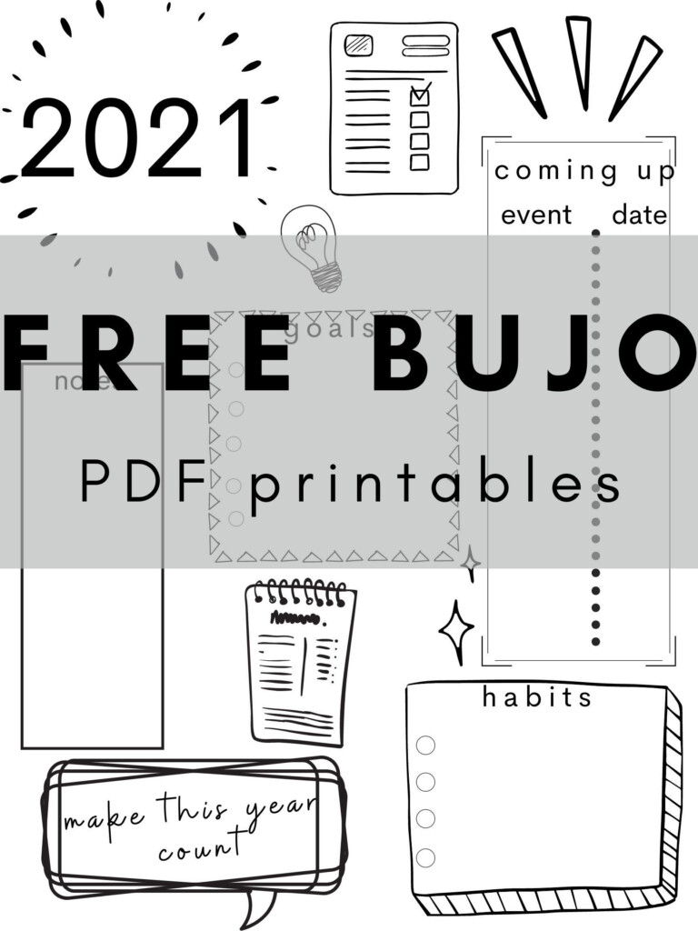 Free Printable Bullet Journal Calendar Printables