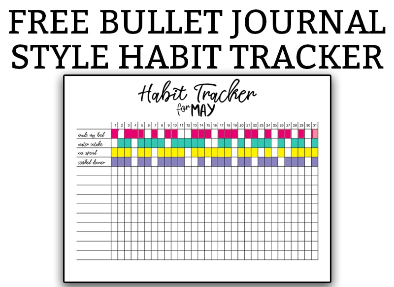 Free Printable Bullet Journal Habit Tracker PRINTABLE TEMPLATES