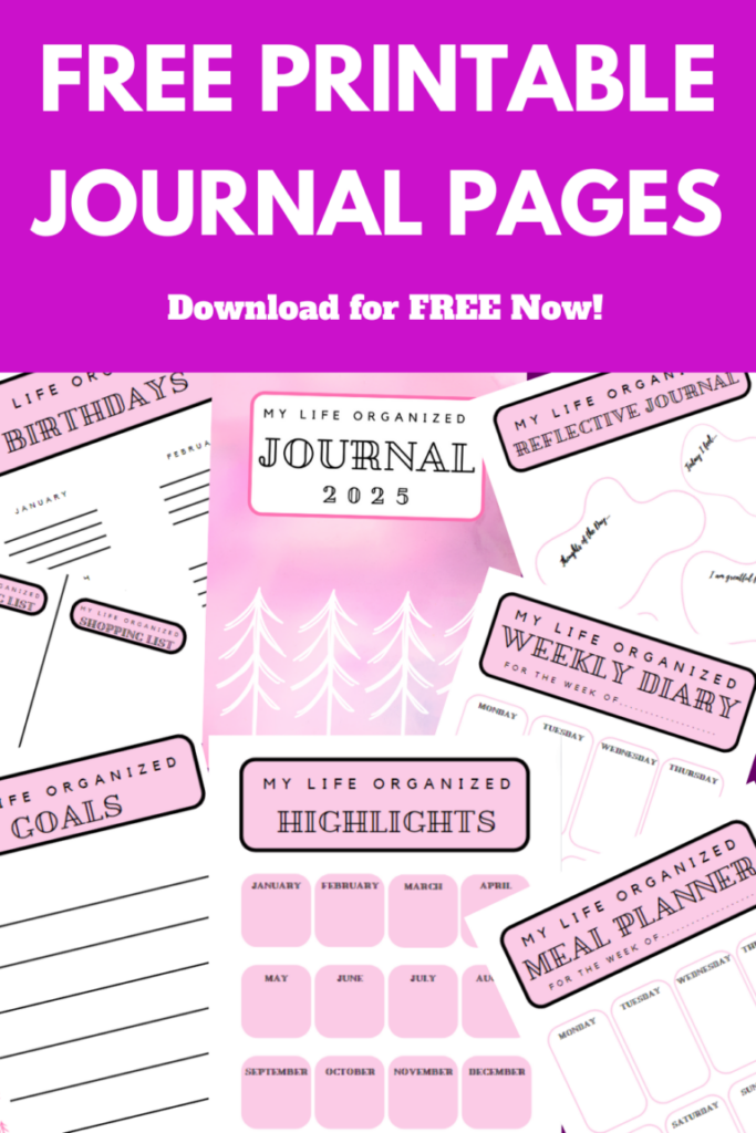 FREE Printable Bullet Journal Pages 2025 