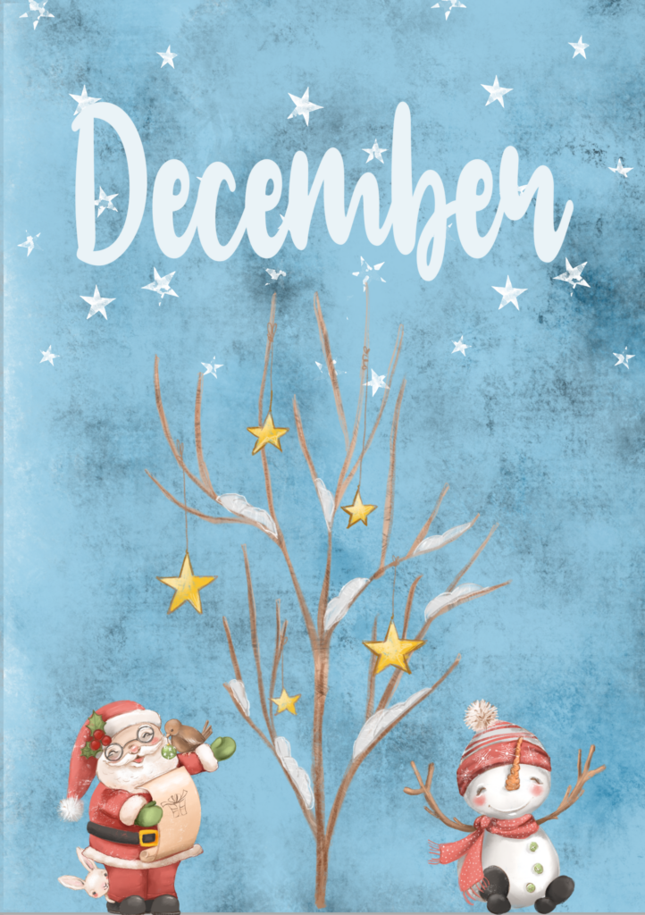 Free Printable December Bullet Journal Cover Pages The Clever Side 