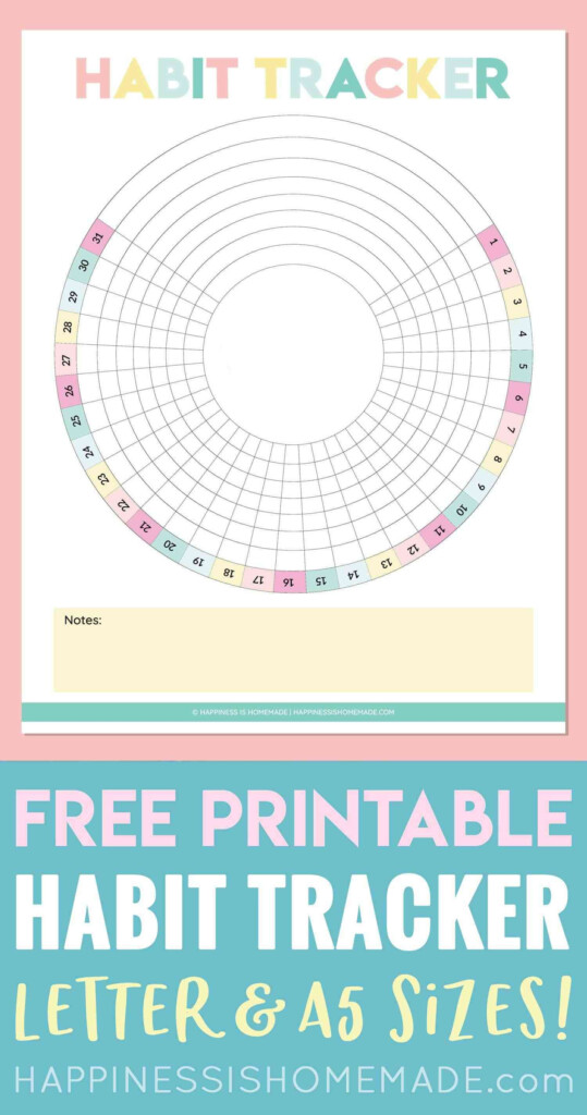 Free Printable Habit Tracker For Bullet Journal A5 Size And Letter 