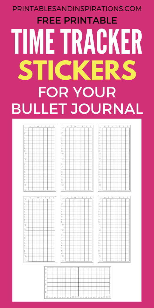 Free Printable Time Tracker For Your Bullet Journal Time Tracker 