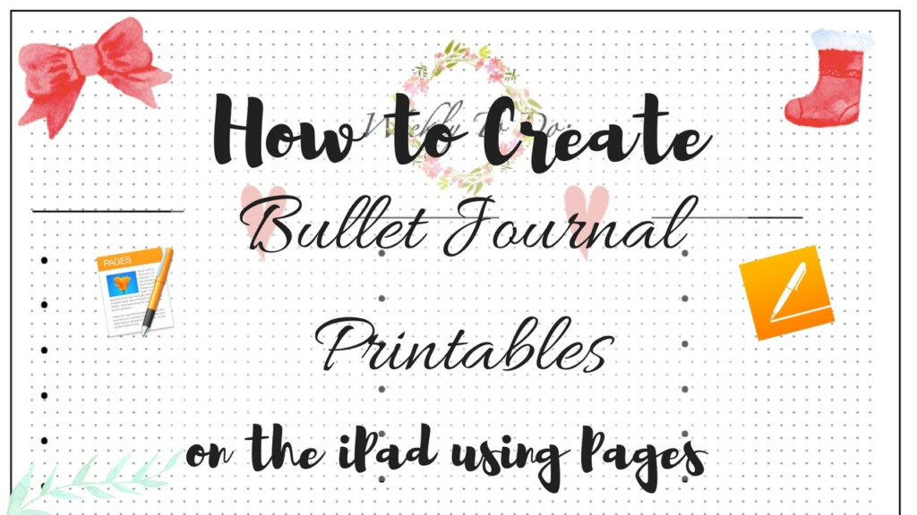 How To Create Bullet Journal Printables On The IPad Using Pages YouTube