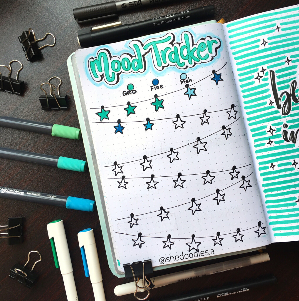 January Bullet Journal Mood Tracker Printable Templates Free