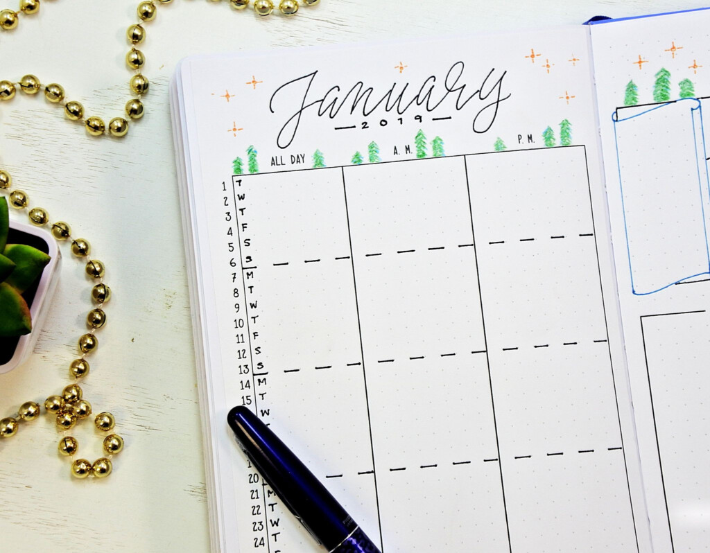 January Bullet Journal Printable Setup Sheena Of The Journal