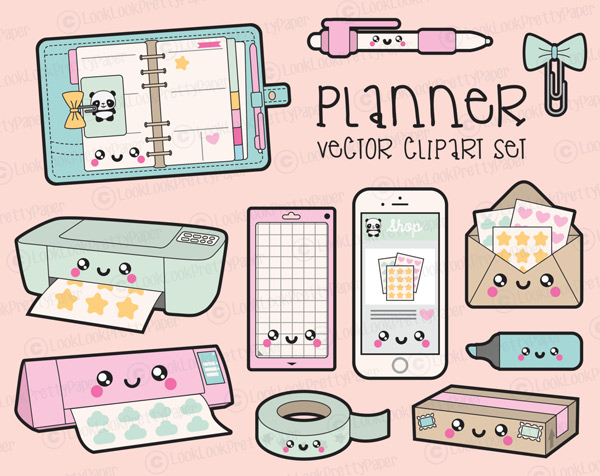 Kawaii printable bullet journal stickers 2 Super Cute Kawaii 