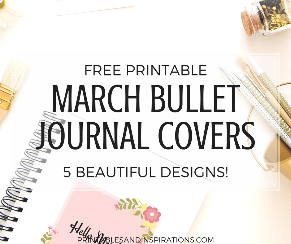 March Bullet Journal Cover Free Printables Printables And Inspirations