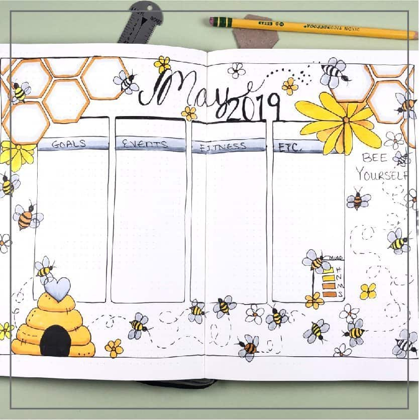 May Bullet Journal Spread Free Printables Printables And Inspirations 